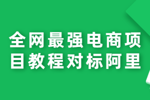电商网站开发设计方案：全网最强电商项目实战教程对标京东淘宝