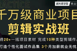 新片场学院：千万级商业项目剪辑实战班（教程 素材）