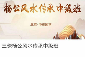 王进武：三僚杨公风水中级-传承高级班合集