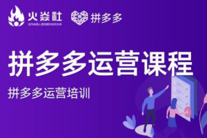 火焱社2021拼多多运营课程合集：提升销量最实战落地前沿的电商人刚需课程