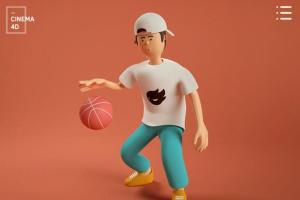 白无常C4D：人物ip角色绑定动画教程(画质高清带工程文件)
