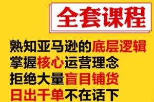 亚马逊电商运营全案例课程：拒绝大量盲目铺货，日出千单不在话下