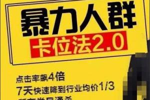 逐鹿学堂淘宝直通车暴力人群卡位法2.0（所有类目通杀）