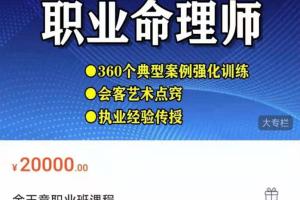 金玉章八字职业班课程录音（价值20000元）