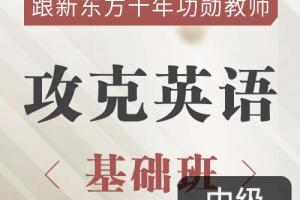 攻克英语基础班：英语原著双语精讲（新东方名师）