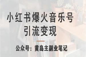 小红书爆火音乐号引流变现项目，视频版一条龙实操玩法分享给你