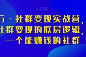 淘百万·社群变现实战营