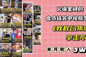 抖音搞笑盘点中视频项目教程（附全套素材包 工具礼包）