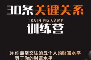 通识哲学·30条关键关系训练营，你关系最近的5个人决定你的财富水平
