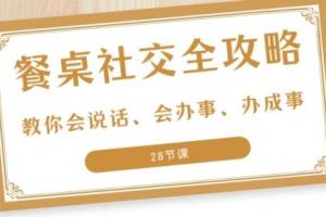 圈总·27项餐桌社交全攻略,教你会说话、会办事、办成事