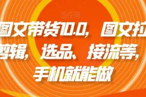 抖音图文带货教程10.0（拉流 剪辑 选品 接流）