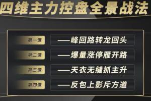 袁博·牛散特训营专栏，四维主力控盘全景战法