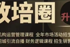 旺仔爸爸教培圈同城引流课程(运营/管理/招生/引流全套课程)