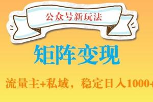 公众号私域引流软件网盘拉新赚钱项目，多种变现，稳定日入1000【揭秘】