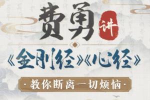 费勇讲金刚经心经(百度网盘)