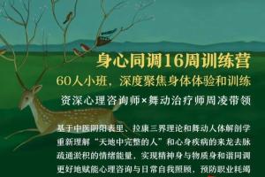 周凌·身心同调16周训练营,整合中医、舞动与拉康,赋能心理咨询与自我照顾