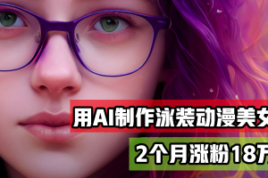 AI技术创作泳装美女跳舞短视频，2个月粉丝增长18万，多种变现方式每月收入达万元【项目解析】