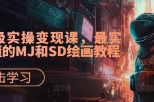 AI绘画&设计实战班：MJ+SD+ChatGPT，一站式掌握未来设计技能，AI超级实操变现课