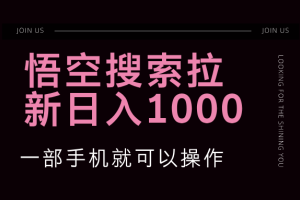 探索悟空搜索拉新项目:只需一部手机,简明教程揭秘【项目解析】