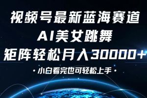 学习视频号美女跳舞矩阵，轻松月入30000【详细教程】