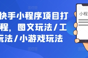 打造抖音快手小程序的全方位教程：图文、工具、小游戏等玩法一应俱全