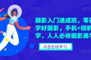从零开始的摄影速成课,手机相机也能轻松拍出美图,教你掌握摄影技巧与美学