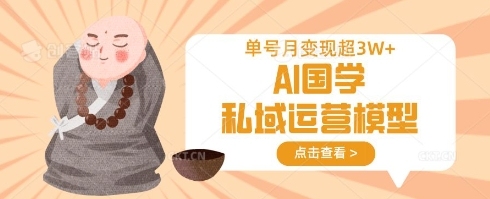 AI国学私域运营策略：揭秘月度变现秘笈【独家】