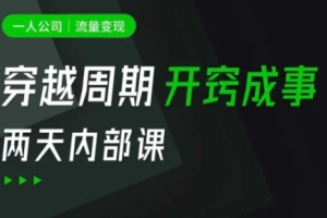 独自经营：解析一人公司的流量变现策略，揭秘富人、流量和小老板思维