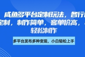 定制职业头像，小红书咸鱼多平台玩法大揭秘
