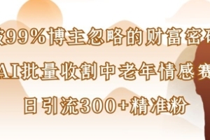 揭秘：AI如何在中老年情感市场中实现高效引流和精准粉丝收割【绝密技巧】