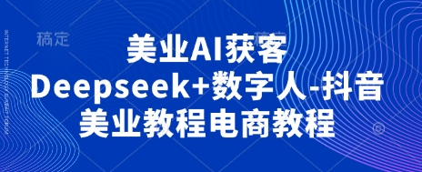 数字化转型助力美业获客:Deepseek AI技术与抖音美业教程电商教程共融