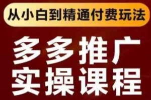 学习拼多多推广技巧,掌握付费玩法的诀窍
