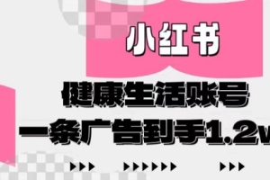 小红书AI健康生活账号：轻松制作作品，广告变现1.2w一条【内幕揭秘】