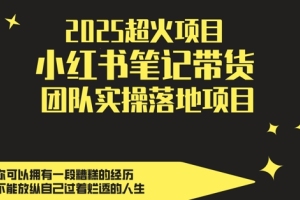 小红书笔记带货团队，2025年最赚钱的副业选择，每天轻松赚取5张日入