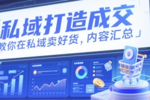 婉莹私域打造成交，教你在私域卖好货，内容汇总
