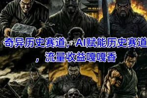 抖音奇异历史赛道，AI赋能历史赛道，流量收益嘎嘎香，狂撸伙伴计划【揭秘】