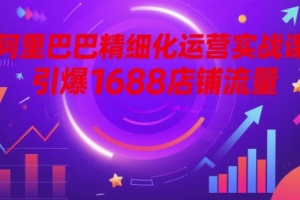 打造1688店铺爆款产品，阿里巴巴精细化运营实战课程助力流量飙升