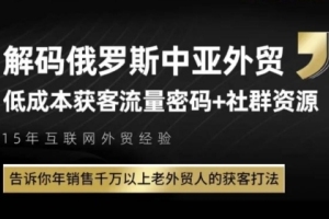 俄罗斯外贸市场：如何吸引年销售千万以上的老外贸客户