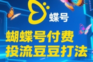 2025年新手必备：渔财老师教你如何利用蝴蝶号付费投流豆豆，快速提升自然流量