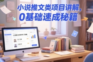 小说推文类项目快速入门指南，零基础学习技巧