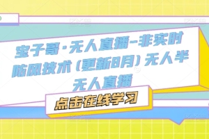 宝子哥的最新直播技术：无人半实时直播更新