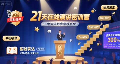 提升演讲技巧：21天王牌演讲训练营