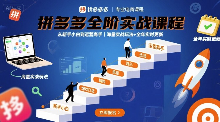 拼多多运营高手全程指导，2025年最新实战课程【9月更新】