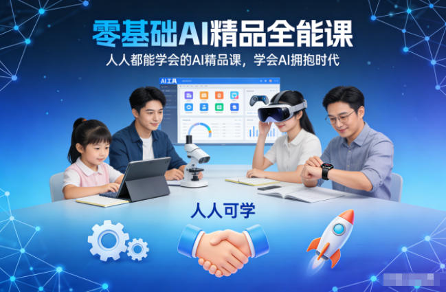 逍遥老师零基础AI精品全能课,人人都能学会的AI精品课,学会AI拥抱时代